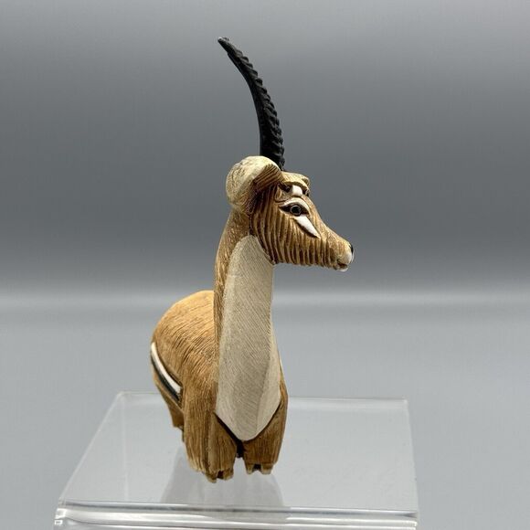 Vtg Artesania Rinconada Gazelle Figurine Springbok African Antelope 5" Wildlife - Picture 8 of 11